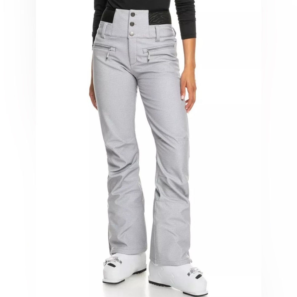 Roxy Rising High Shell Ski Pants in Heather Grey